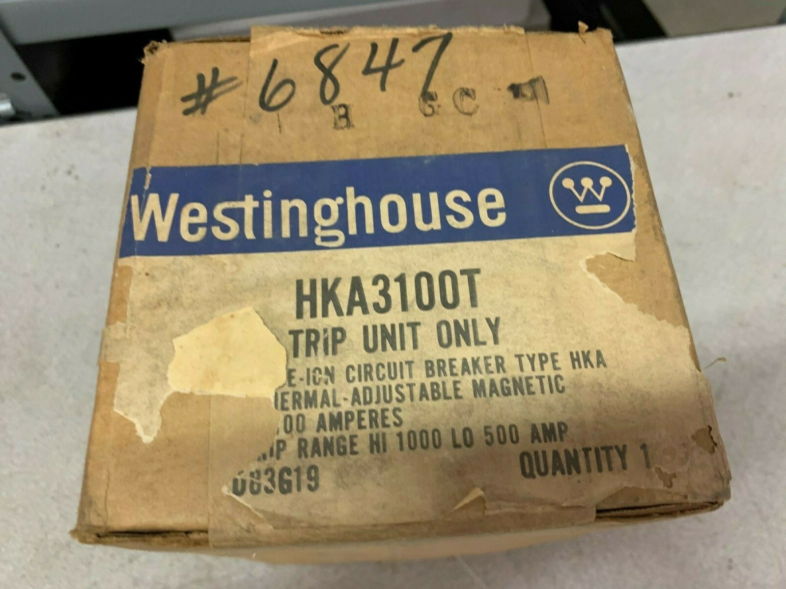 NEW IN BOX WESTINGHOUSE TRIP UNIT ONLY HKA3100T