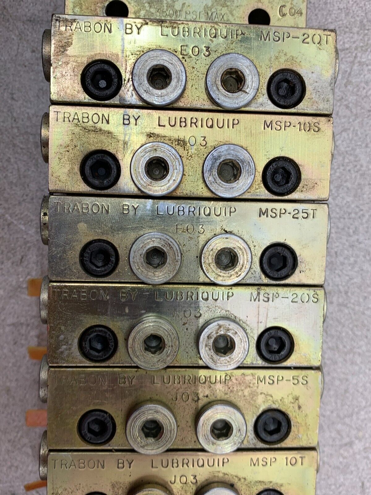 NEW NO BOX LUBRIQUIP MANIFOLD ASSEMBLY MSP-X07-20T-10S25T20S5510T25T