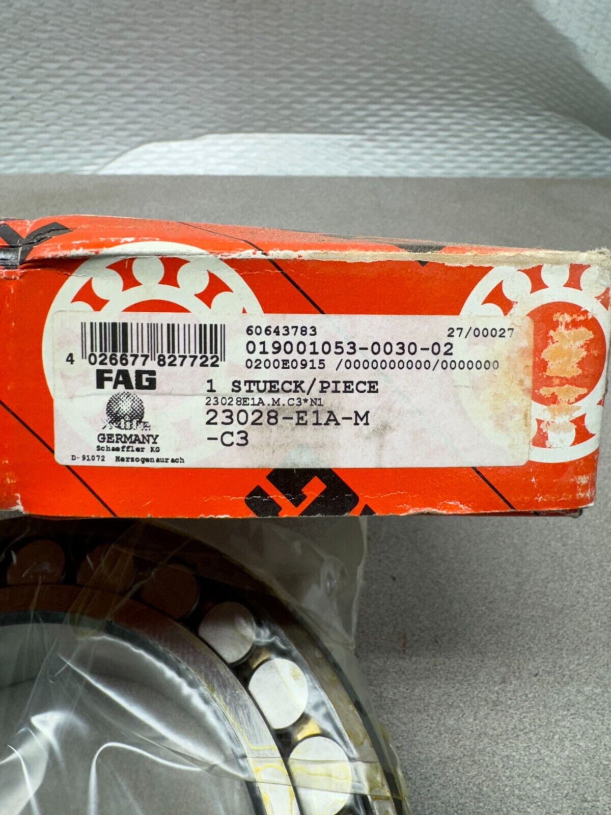 NEW IN BOX FAG 23028.E1A.M.C3 SPHERICAL ROLLER BEARING 23028-E1A-M-C3