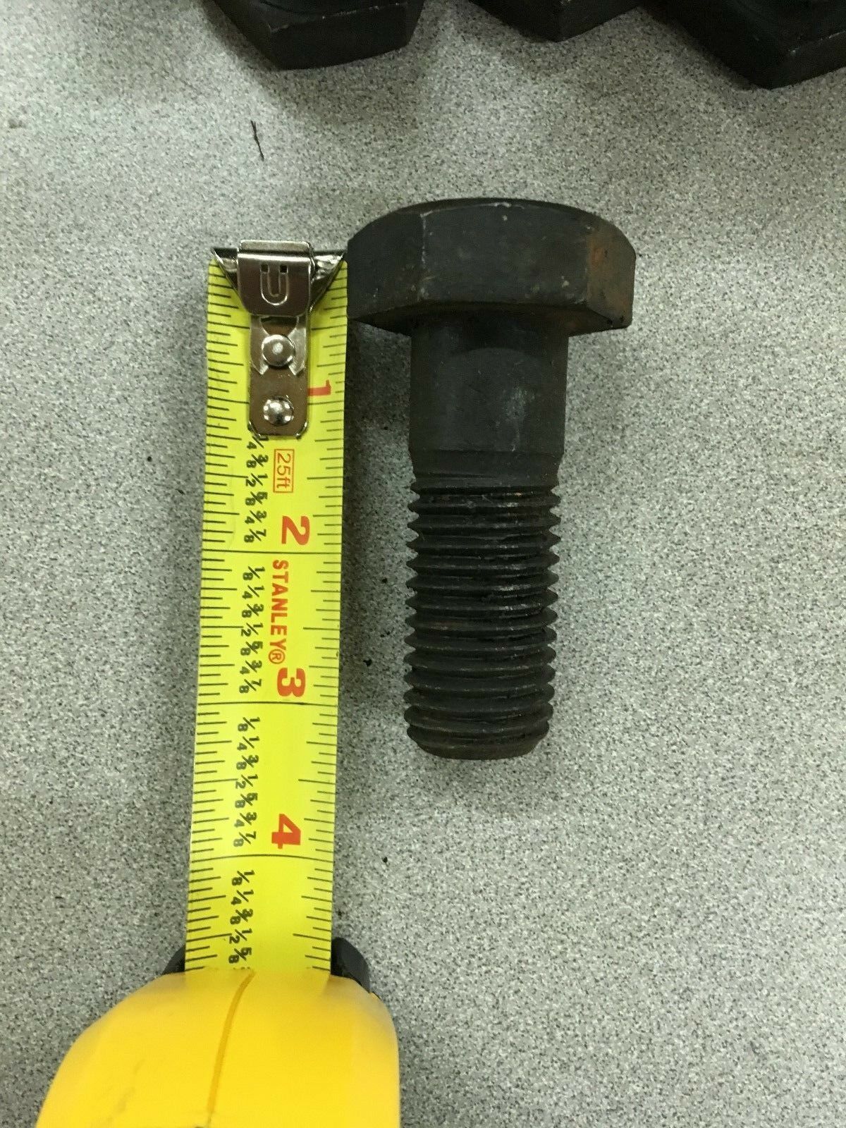 NEW LOT OF 10 HEX HEAD 1"-9 X 2-3/4" GRADE 5 BOLTS