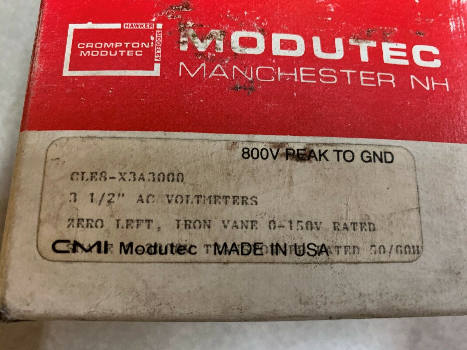 NEW IN BOX TRIPLETT 0-3000 AC VOLTS PANEL METER CLE8-X3A3000