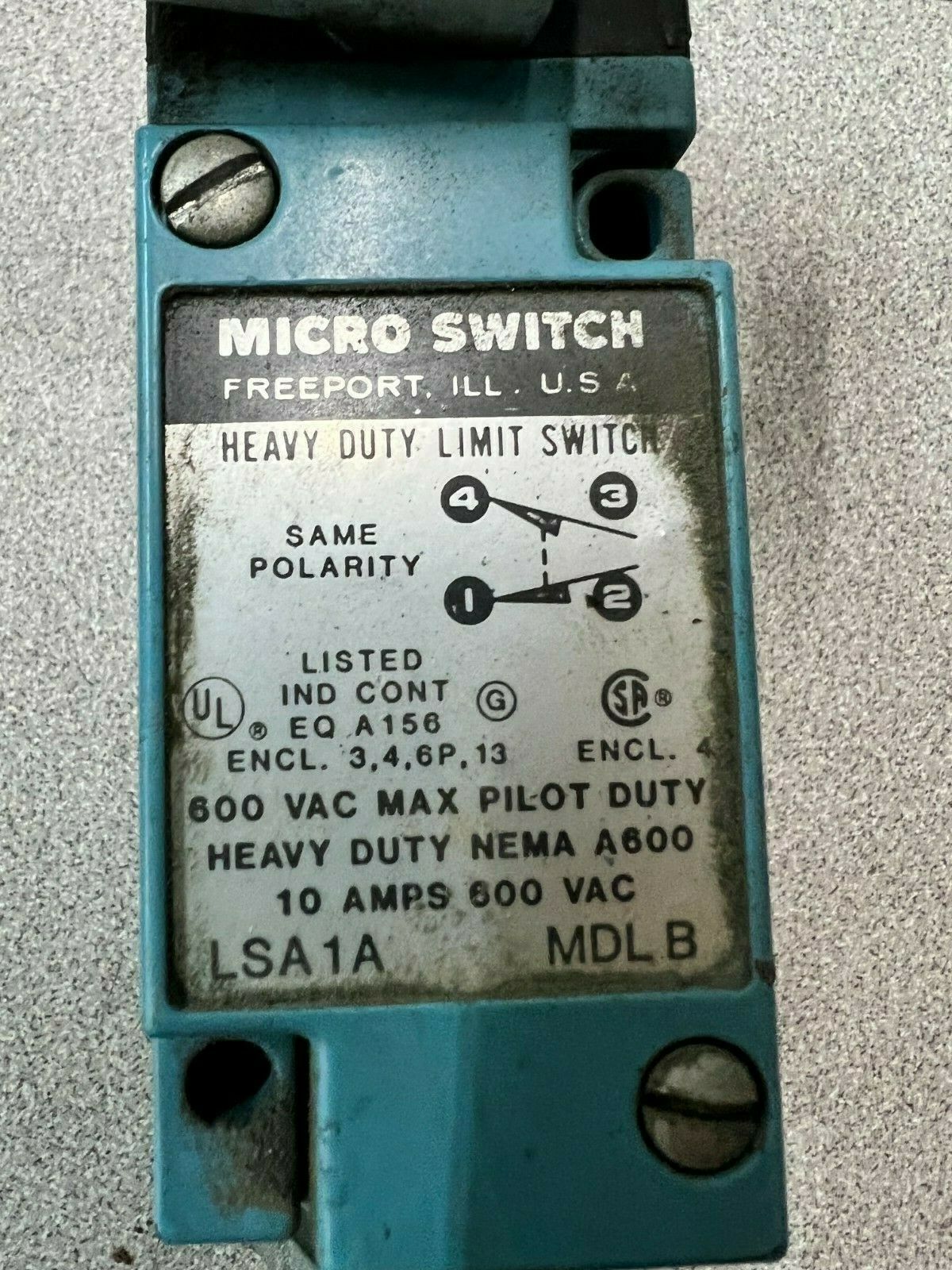 USED MICRO LIMIT SWITCH LSA1A