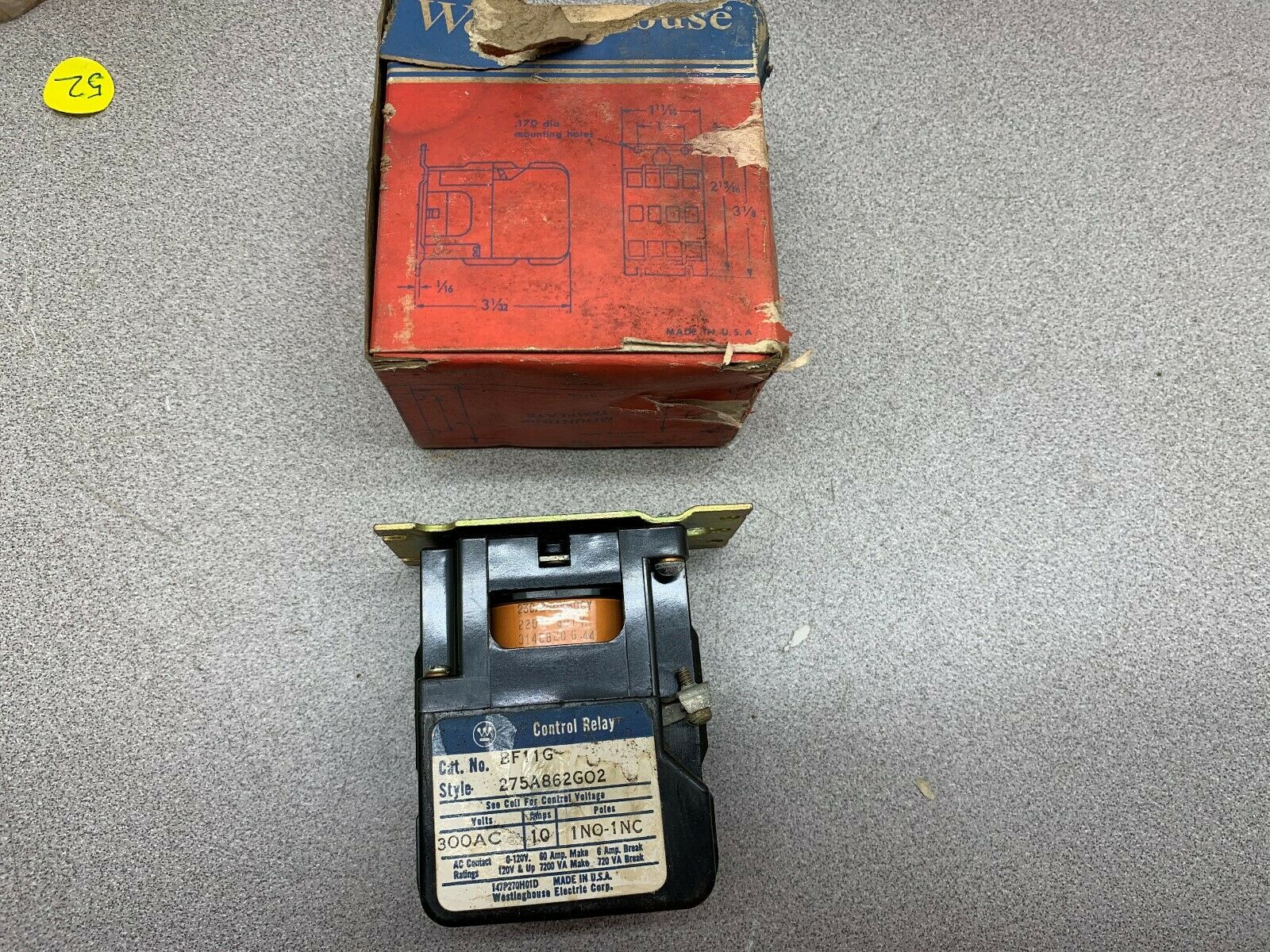 NEW IN BOX WESTINGHOUSE RELAY BF11G
