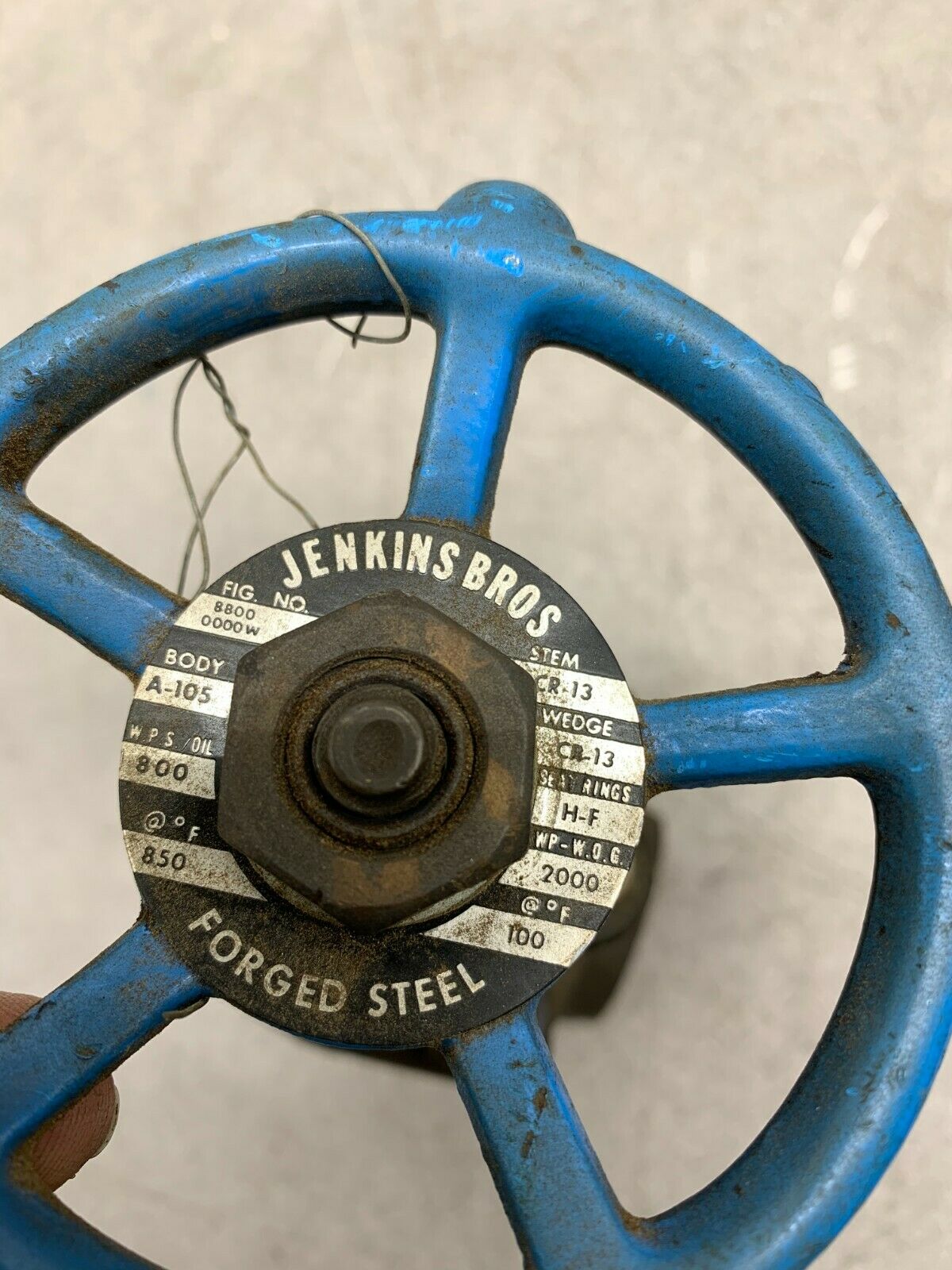 NEW JENKINS BROS FORGED STEEL 1" GATE VALVE 8800 0000W A-105 BODY CR-13 STEEL