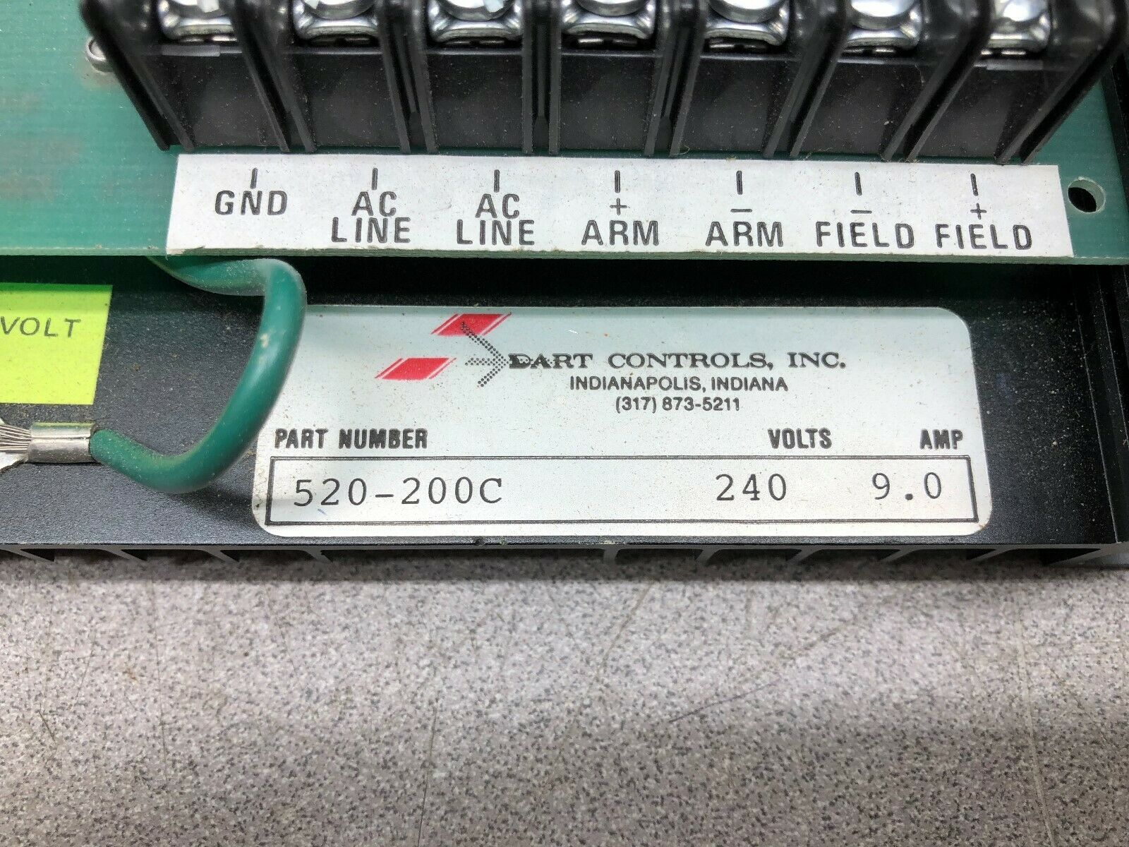 NEW NO BOX DART 240 VAC 9.0 AMP DC DRIVE 520-200C