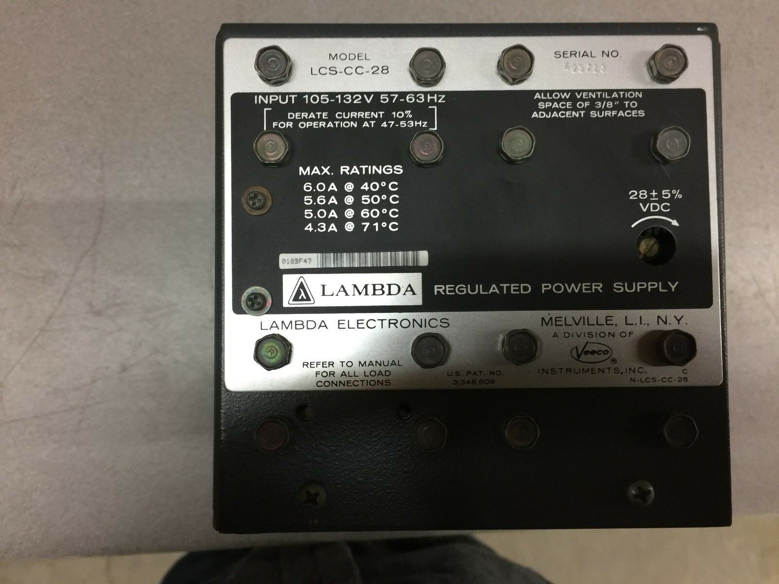 NEW NO BOX LAMBDA ELECTRONICS REGULATED POWER SUPPLY LCS-CC-28