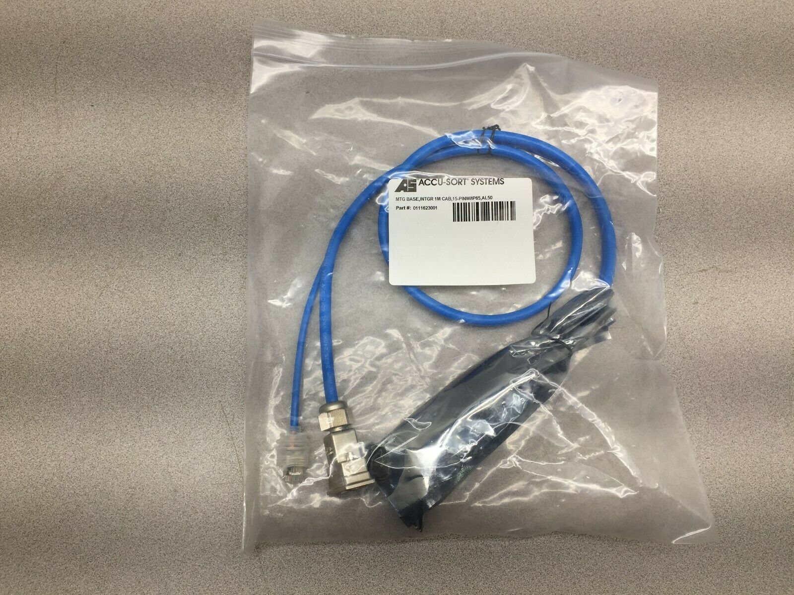 NEW IN BAG ACCU-SORT MTG BASE INTGR 1M CAB 15-PINW/IP65,AL50 0111623001
