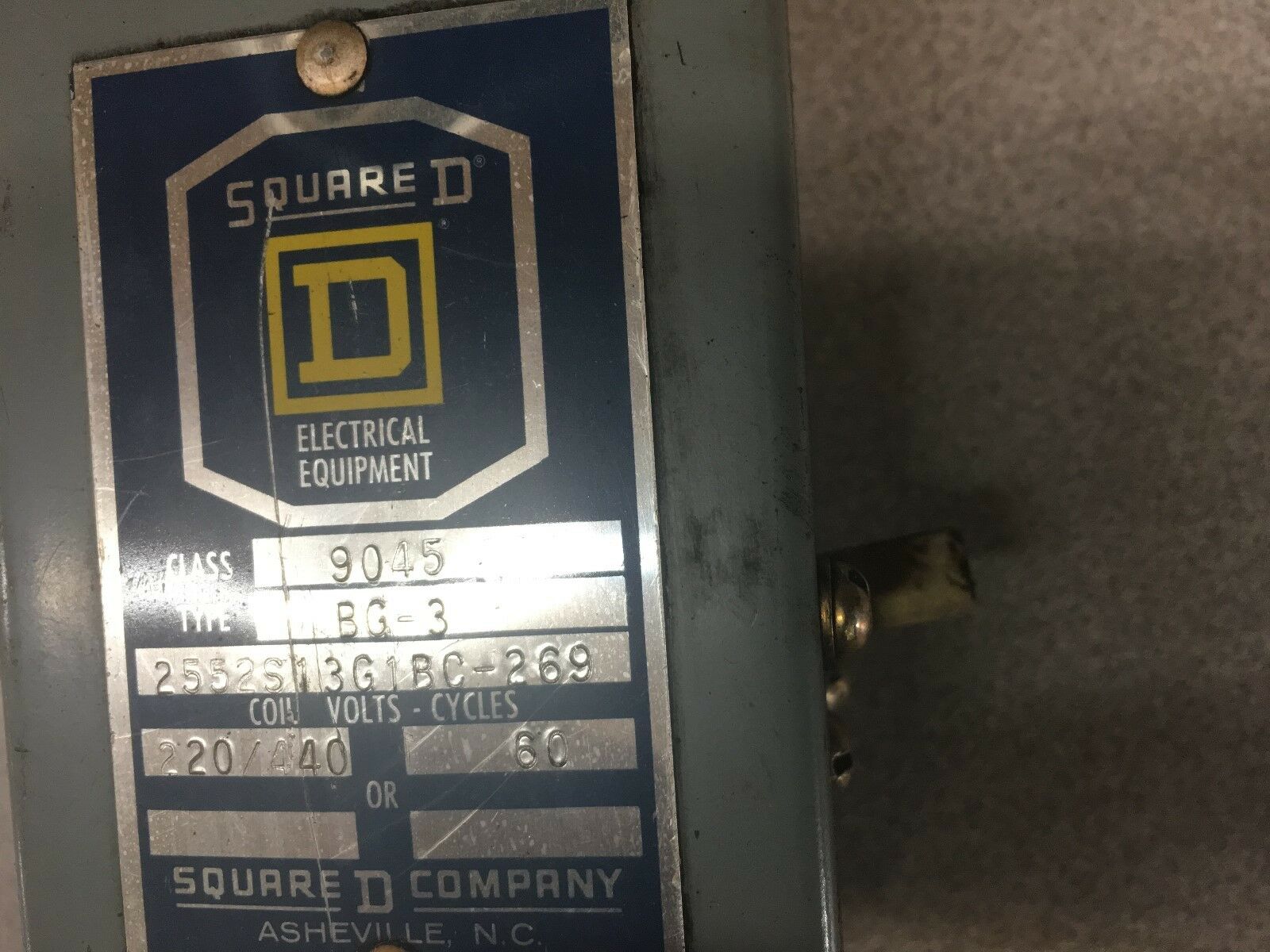 NEW NO BOX SQUARE D MAGNETIC UNLOADER 9045 BG-3