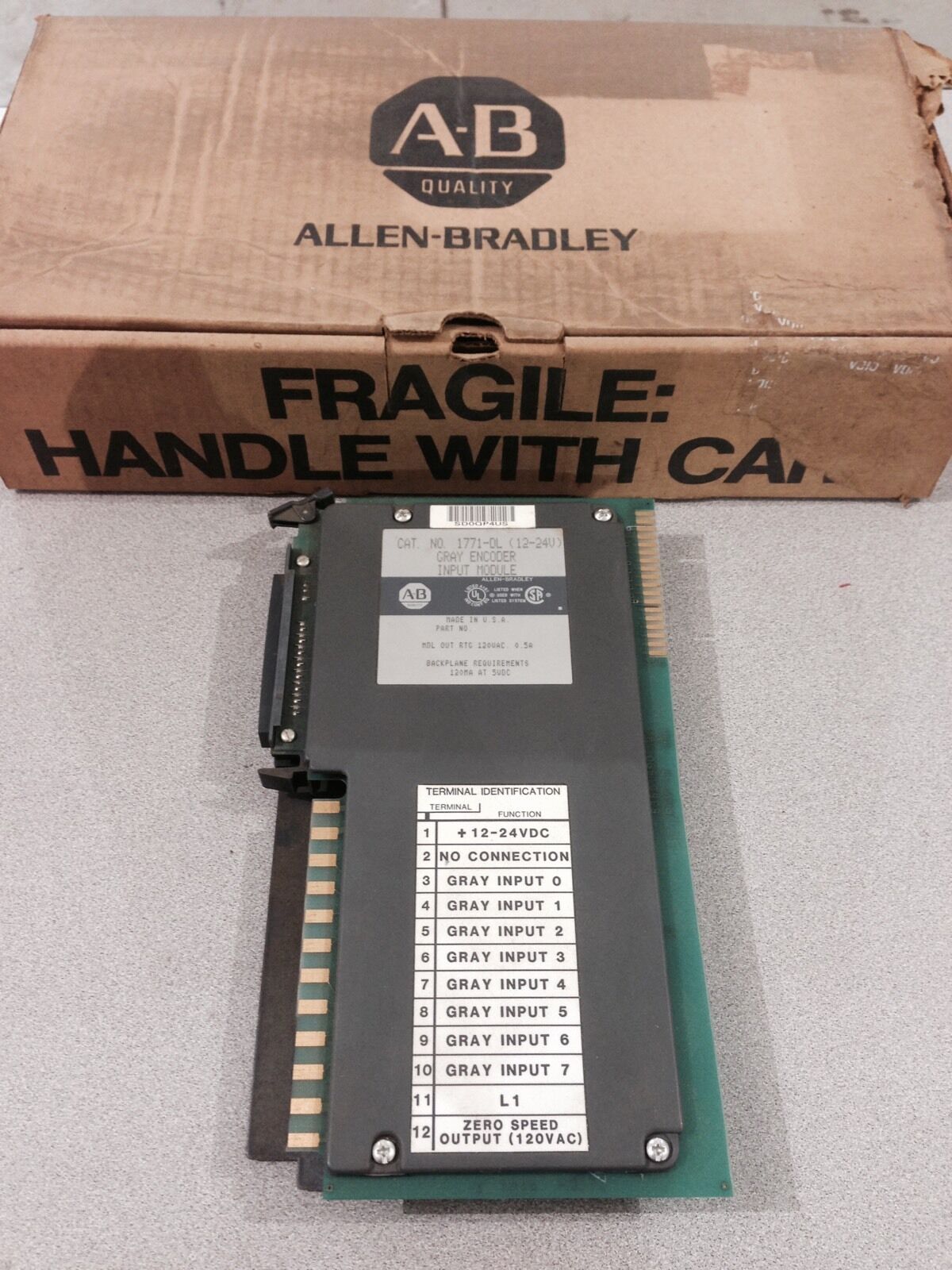 NEW IN BOX ALLEN-BRADLEY PLC-5 1771DL GRAY ENCODER INPUT MODULE 1771-DL