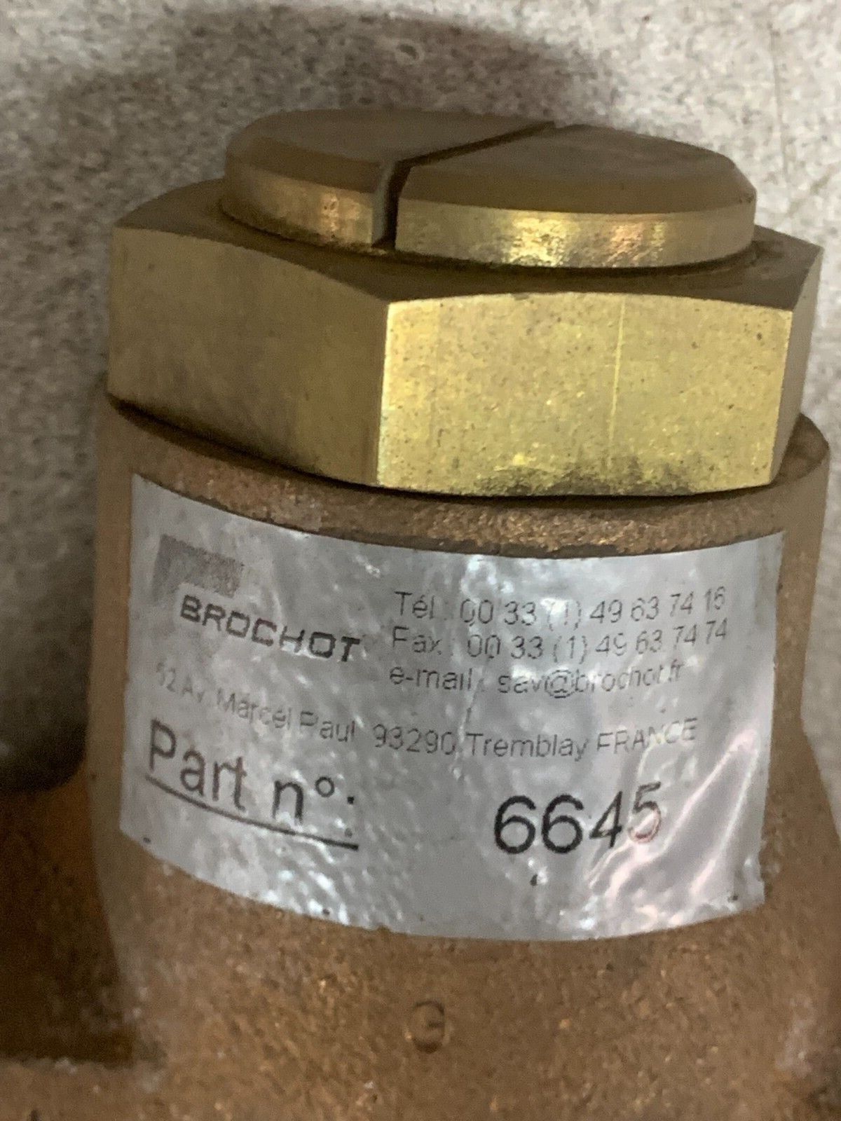 NEW NO BOX BROCHOT CHECK VALVE 6645