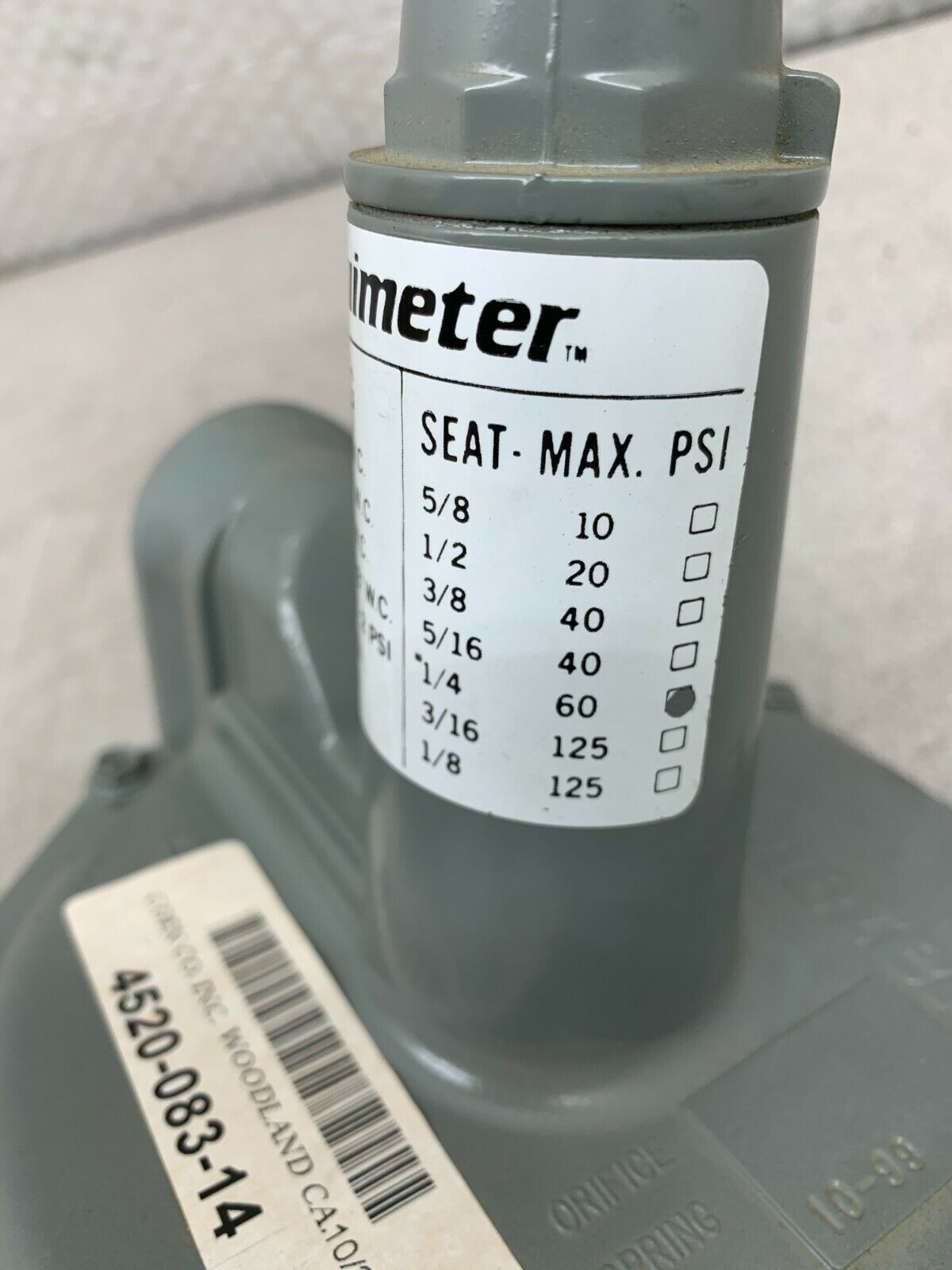 NEW NO BOX COEN PRESSURE REGULATOR 4520-083-14