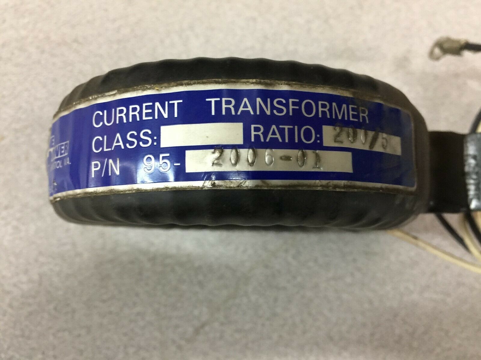 NEW NO BOX LINE POWER 200/5 CURRENT TRANSFORMER 95-2006-01