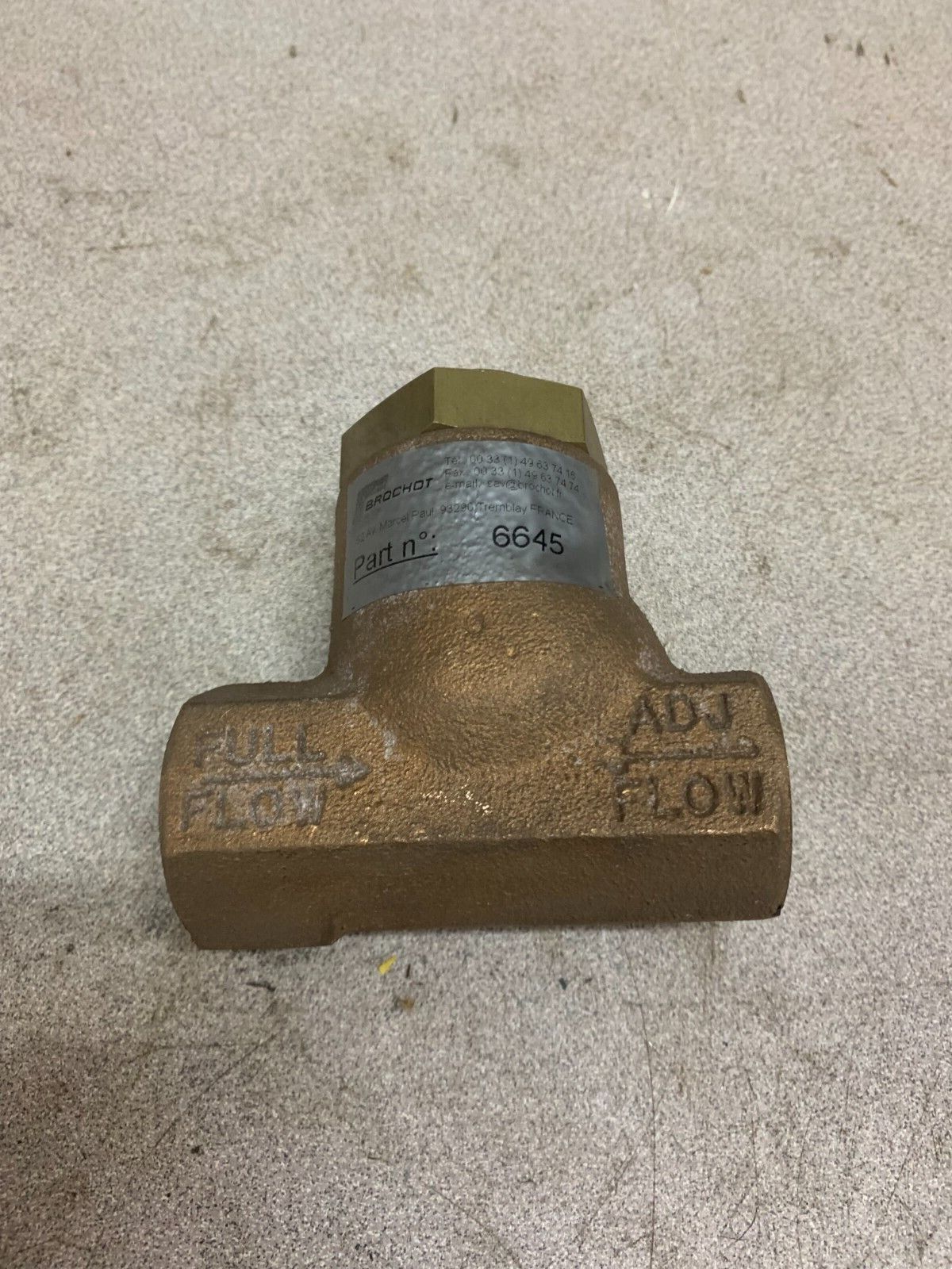 NEW NO BOX BROCHOT CHECK VALVE 6645