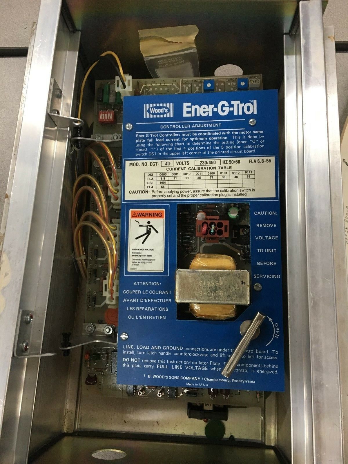 NEW NO BOX TB WOODS ENER-G-TROL POWER MOTOR CONTROLLER EGT-40 SOFT START