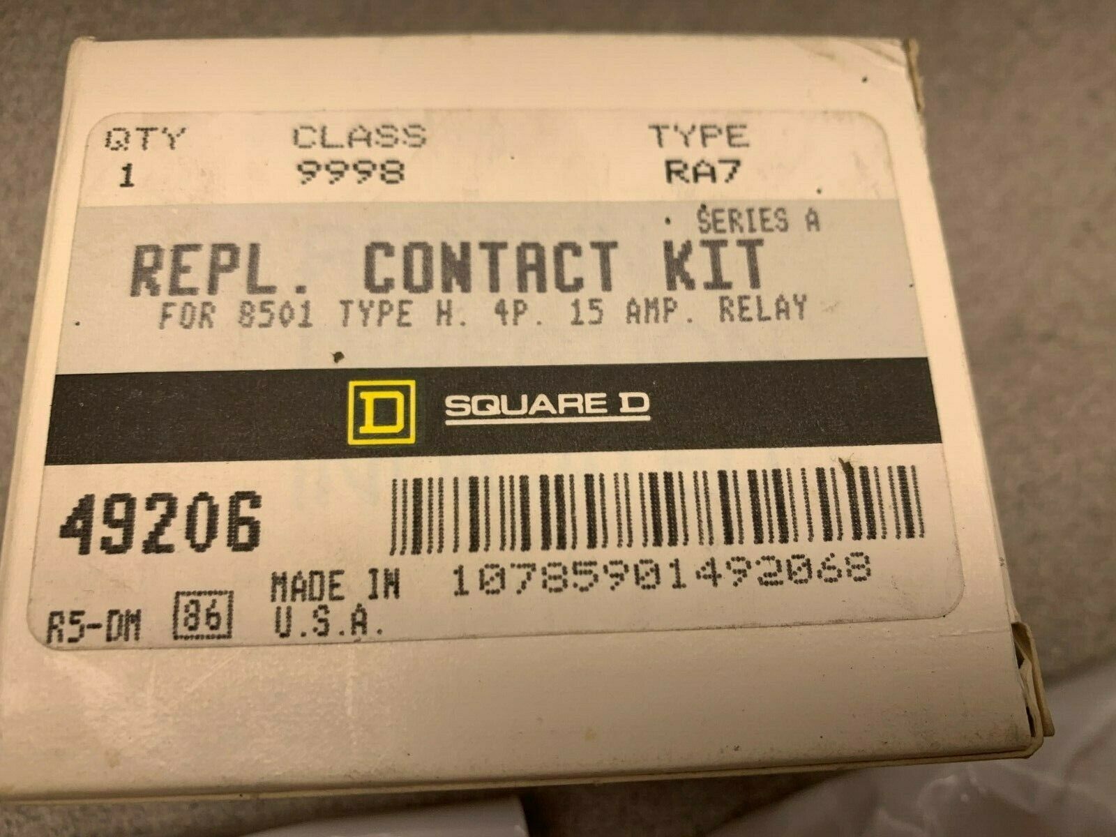 NEW IN BOX SQUARE D CONTACT KIT 9998 RA7 SERIES A