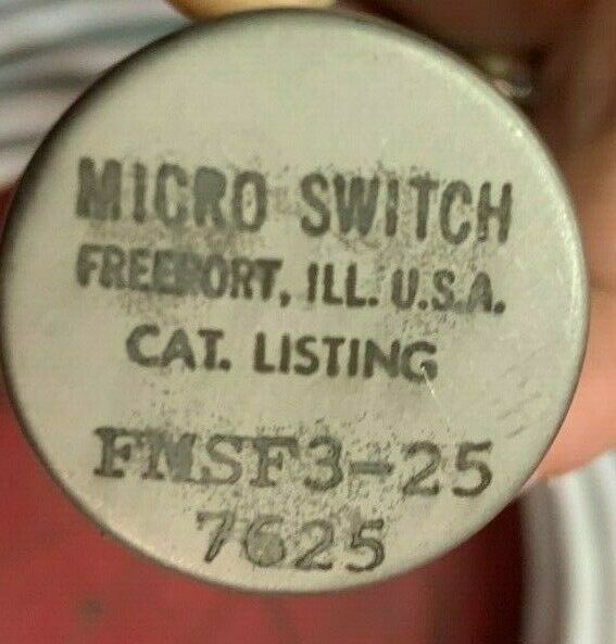 NEW NO BOX MICRO SWITCH SENSOR FMSF3-25