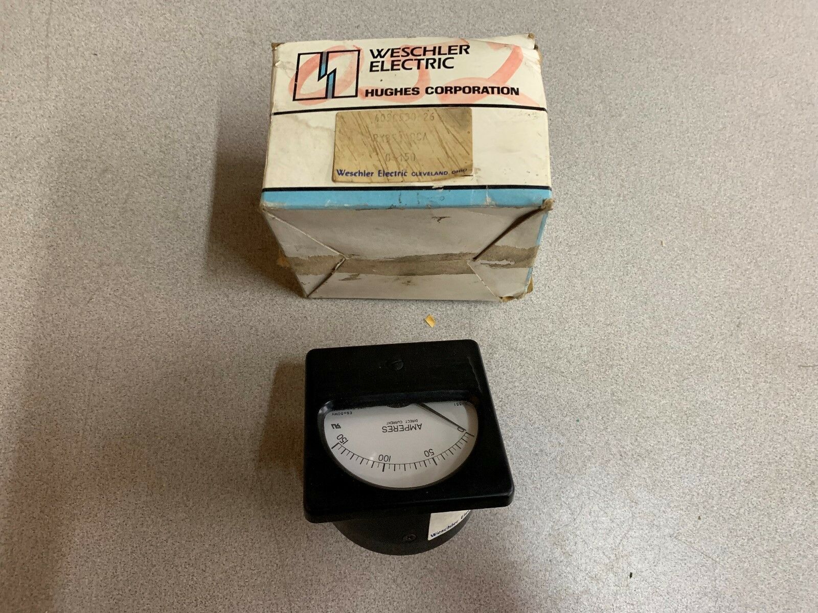 NEW IN BOX WESCHLER 0-150 ADC PANEL METER 409C530A26