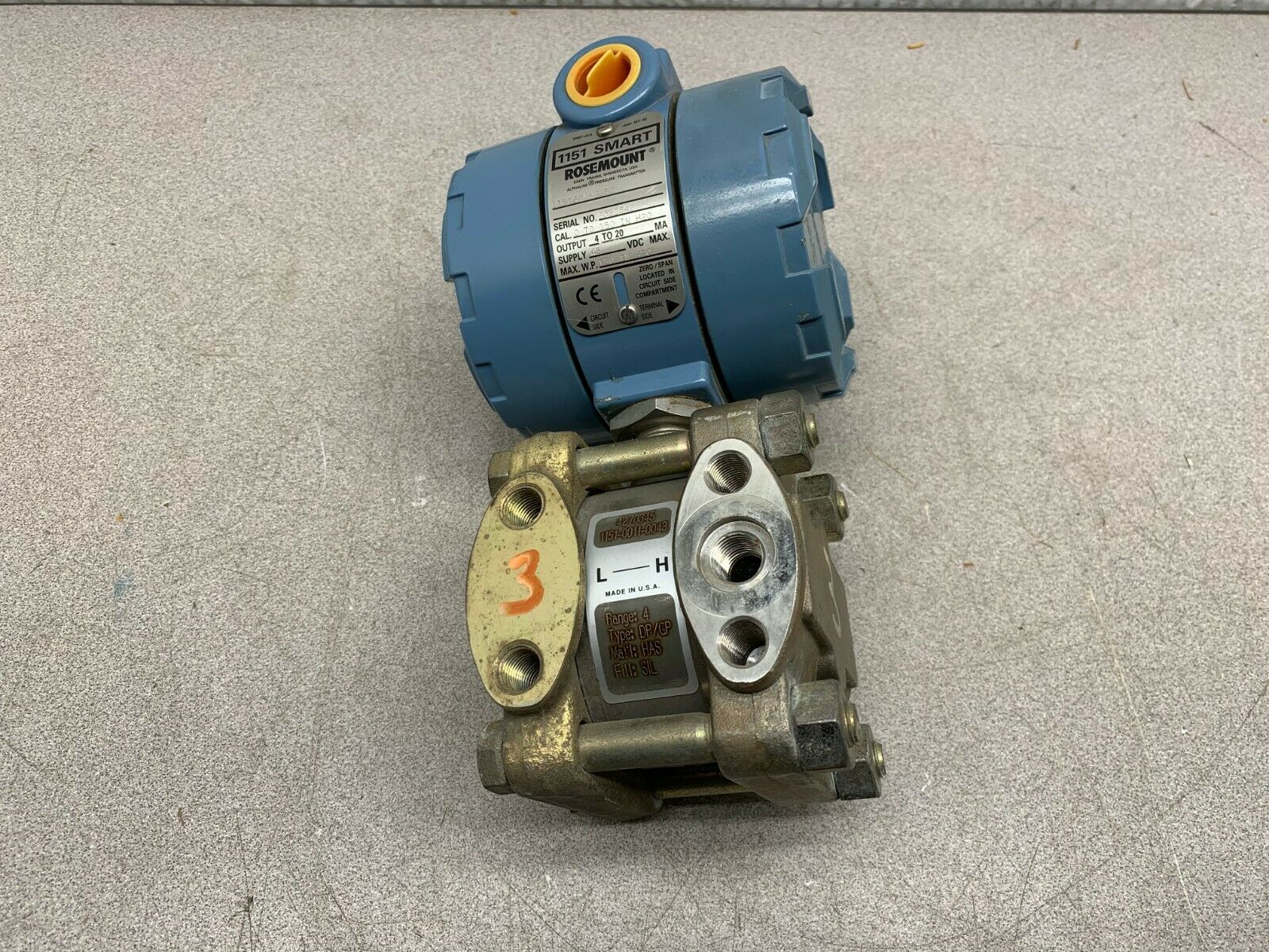 USED ROSEMOUNT 1151 SMART TRANSMITTER 1151GP4S33B7