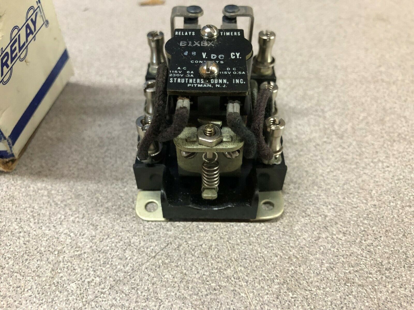 NEW IN BOX STRUTHERS AND DUNN 48 VDC COIL 2 POLE RELAY B1XBX