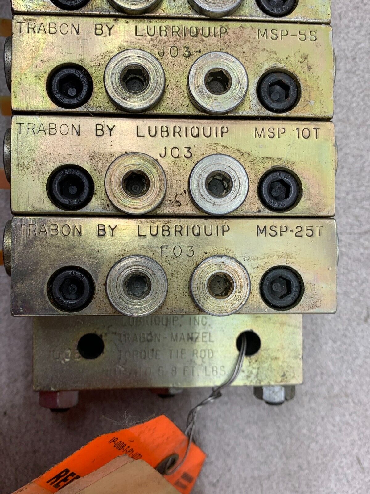 NEW NO BOX LUBRIQUIP MANIFOLD ASSEMBLY MSP-X07-20T-10S25T20S5510T25T