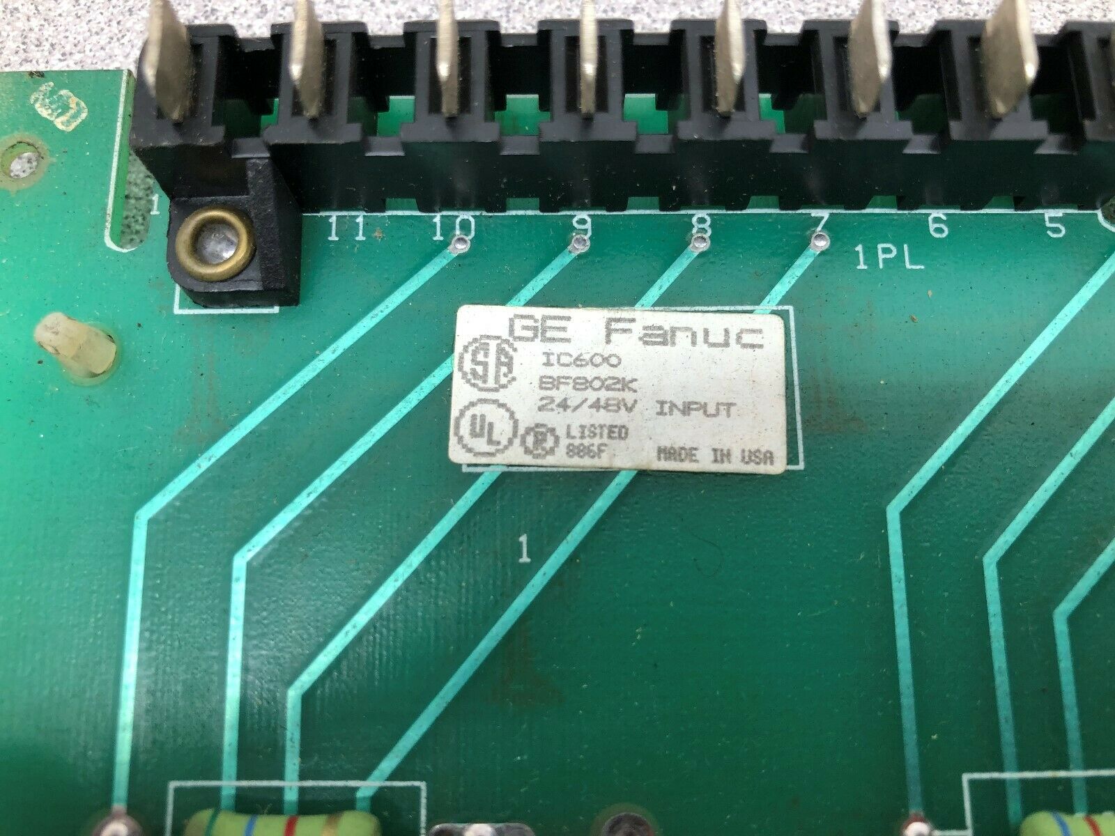 USED GE FANUC 24/48 V INPUT CARD IC600 BF802K
