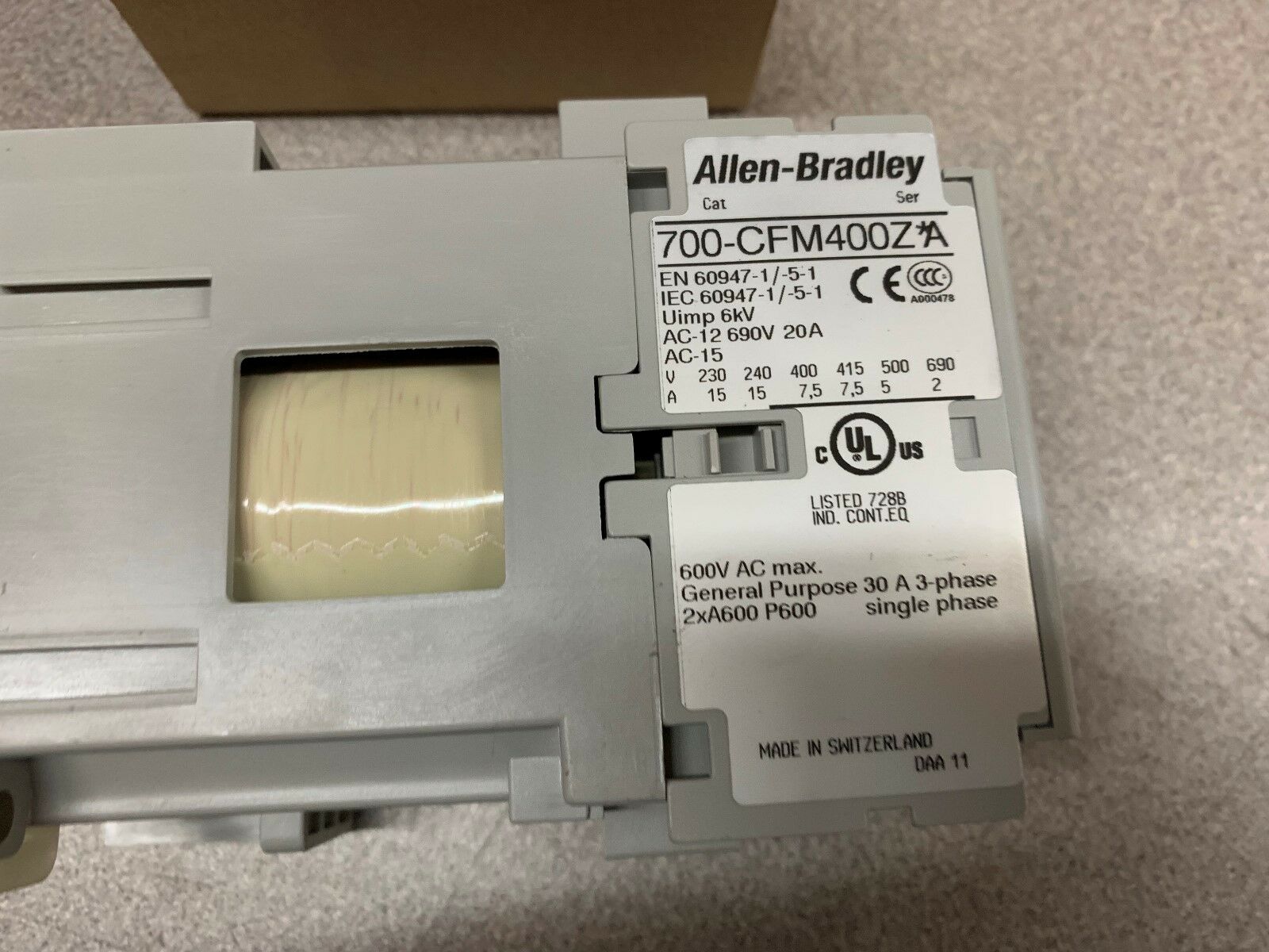NEW IN BOX ALLEN BRADLEY RELAY 700-CFM400ZJ SERIES A