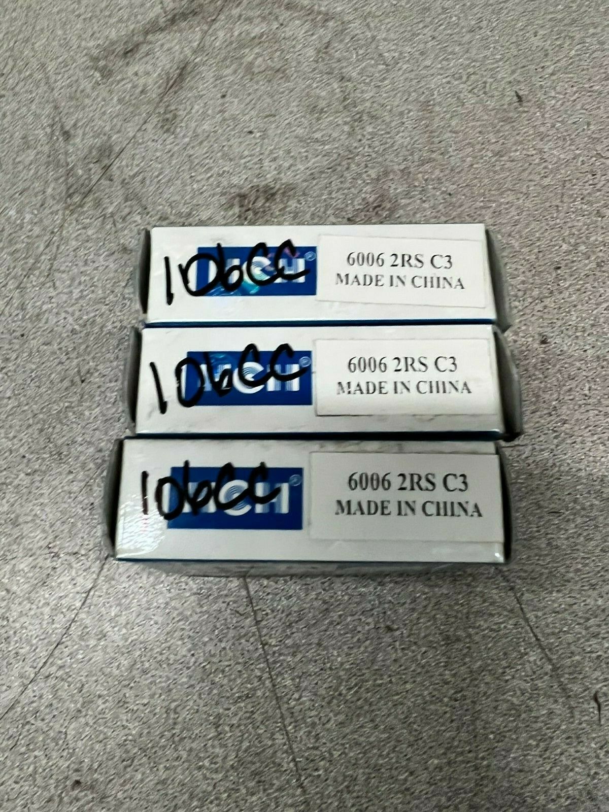 LOT OF 3 NEW IN BOX HCH 6006-2RS BALL BEARING 6006 2RS C3