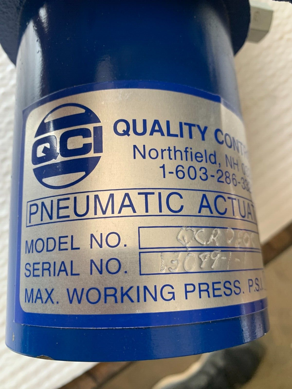 NEW NO BOX QCI PNEUMATIC ACTUATOR QCR 260C