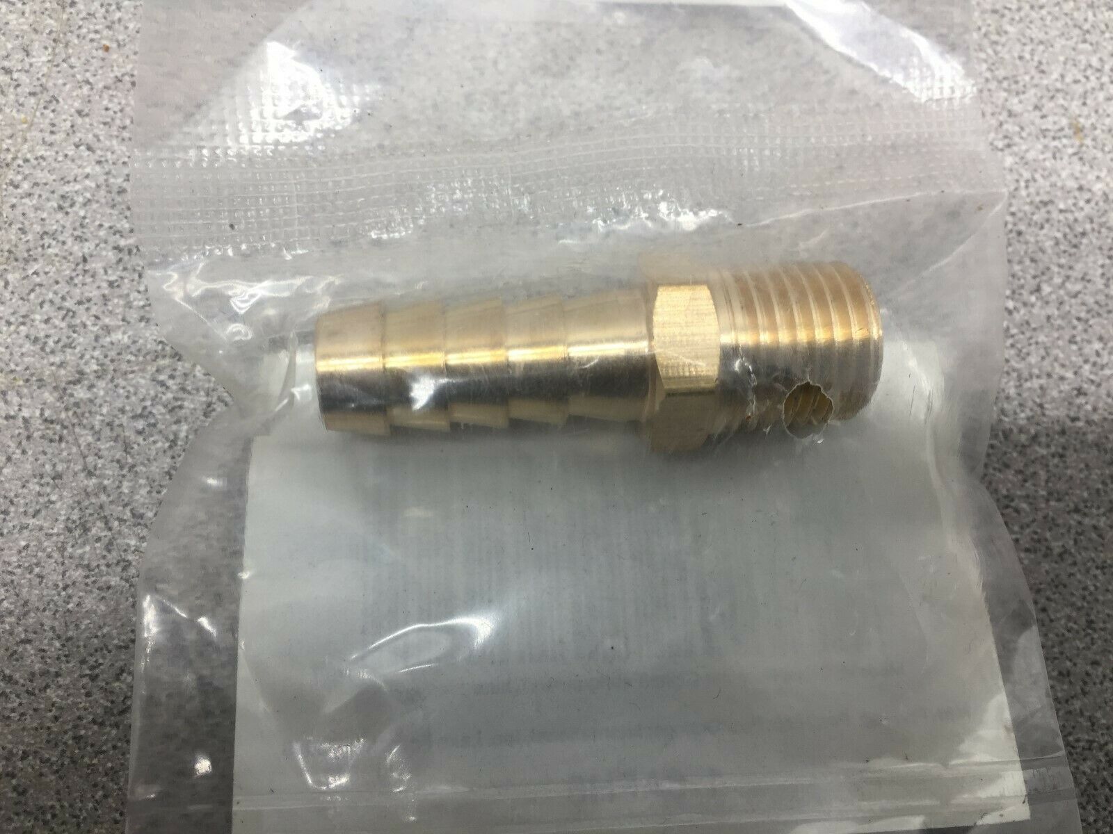 NEW IN BAG (LOT OF 10) GRAINGER 3/8" BARB 1/4"NPT BRASS FITTING 6AFH6