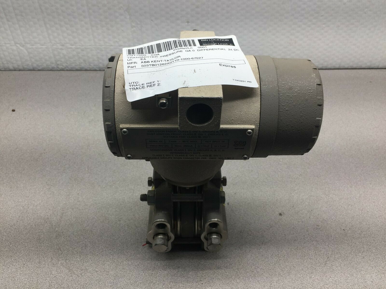 NEW NO BOX ABB KENT TAYLOR 1000 PSIG 0.8-5 IN H2O PRESSURE TRANSMITTER 42S1627J0