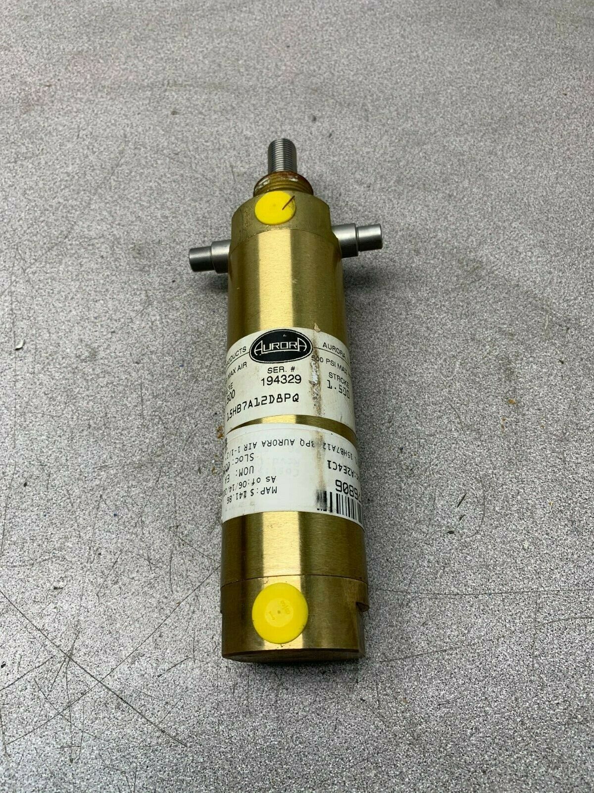 NEW NO BOX AURORA 1.500 BORE 1.5000 STROKE PNEUMATIC CYLINDER 15HB7A12D8PQ