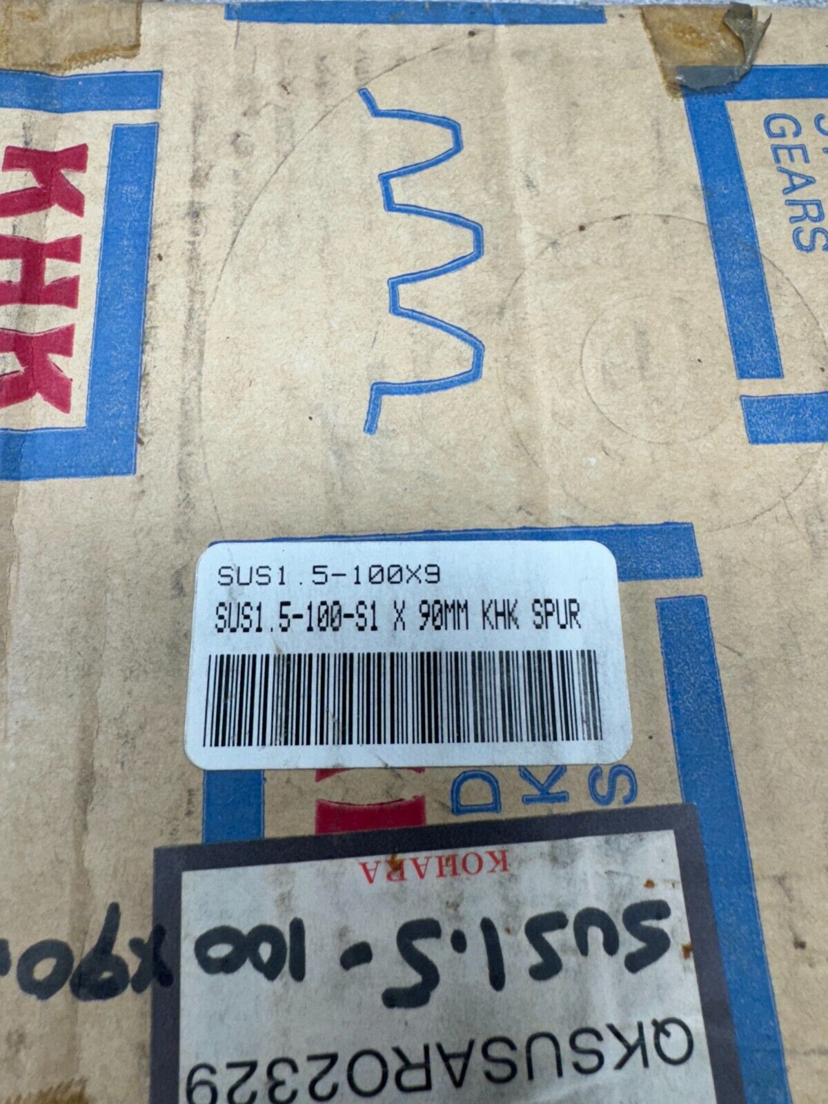 NEW IN BOX KHK STANDARD STOCK GEARS SUS1.5-100-S1 X 90MM