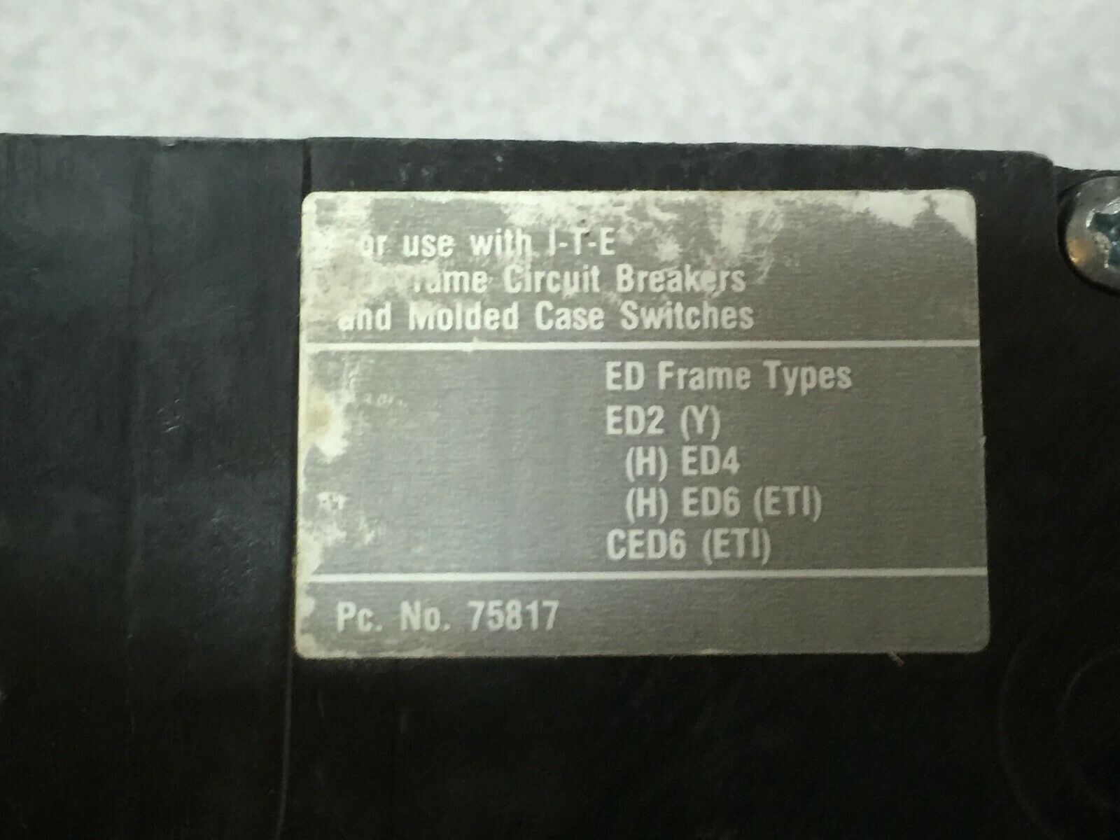 USED GE 25AMP 3POLE 600VAC 250VDC BREAKER WITH SHUNT TRIP ED63A025 / S01ED60