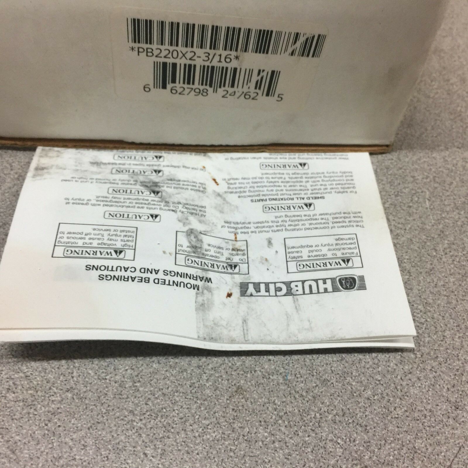 NEW IN BOX HUB CITY PILLOW BLOCK BEARING PB220X2-3/16