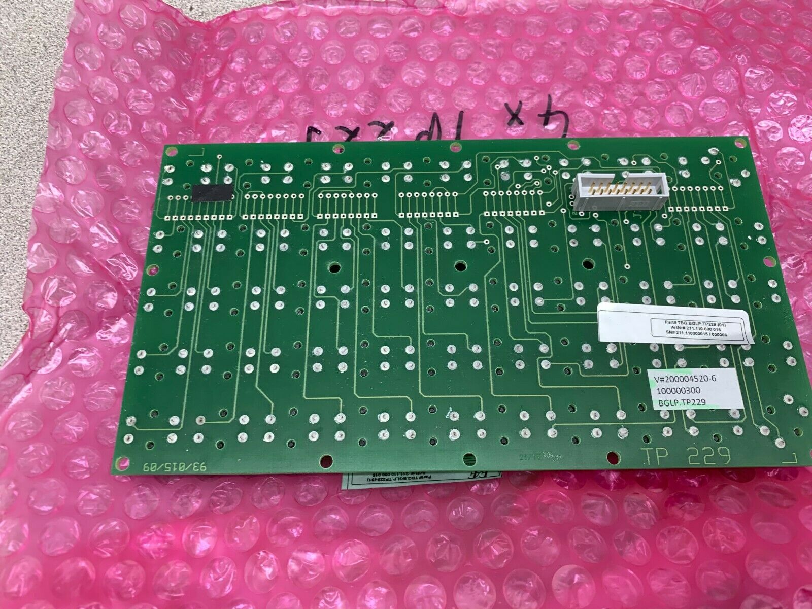 NEW NO BOX EAE ELECTRONICS TBG.BGLP.TP229-(01) CIRCUIT BOARD 211.110 000 015