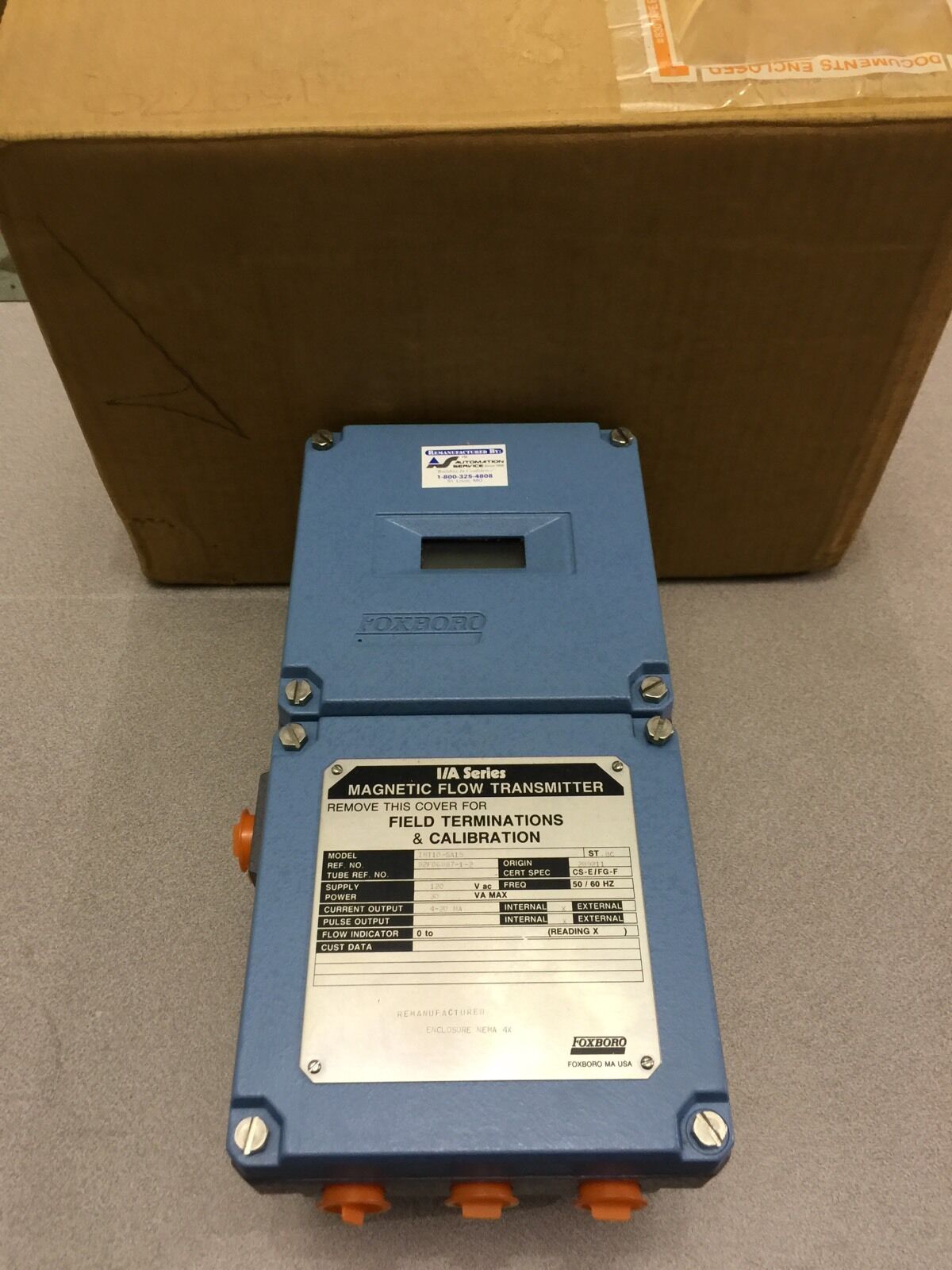 (REMAN) FOXBORO I/A SERIES MAGNETIC FLOW TRANSMITTER IMT10-SA15