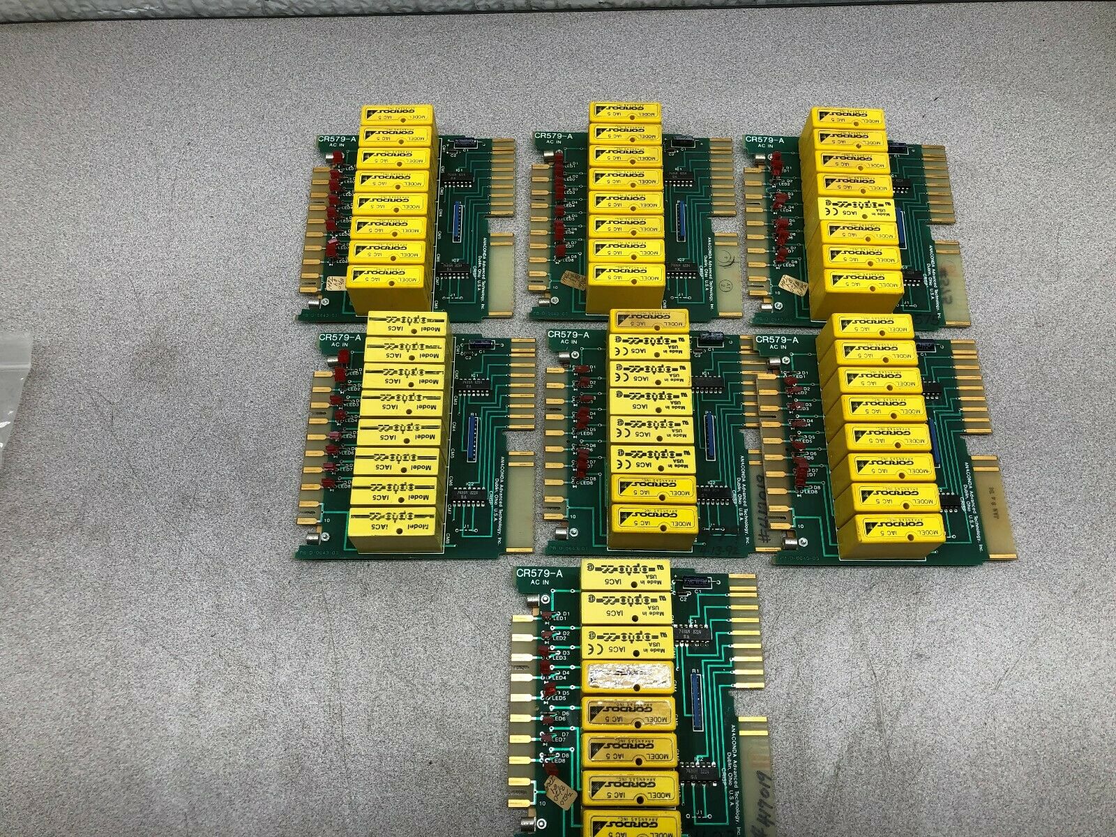USED (LOT OF 7) ANACONDA ADVANCED OUTPUT RELAY MODULE CR579-1 / PB-D-0643-03