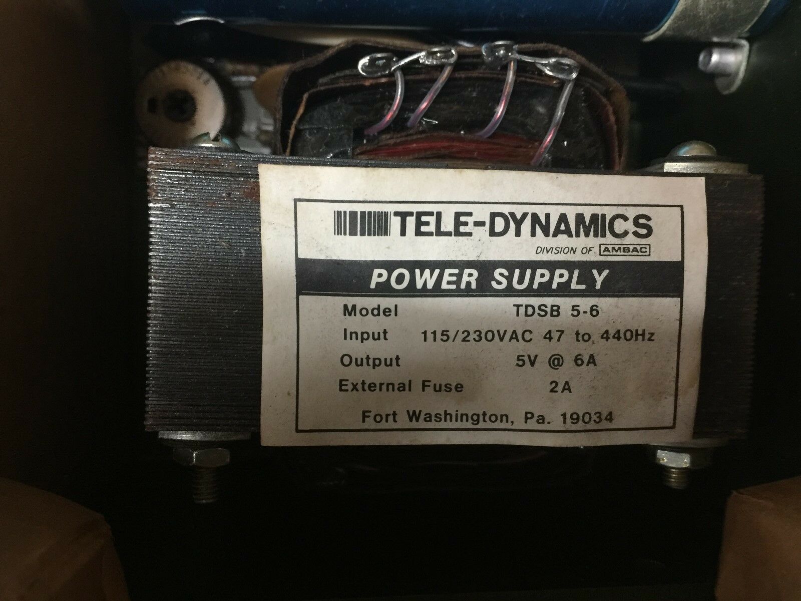 NEW IN BOX TELE-DYNAMICS POWER SUPPLY TDSB 5-6