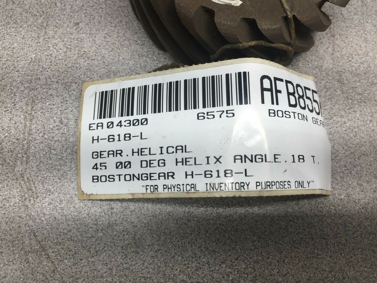 NEW NO BOX BOSTONGEAR HELICAL GEAR H-618-L