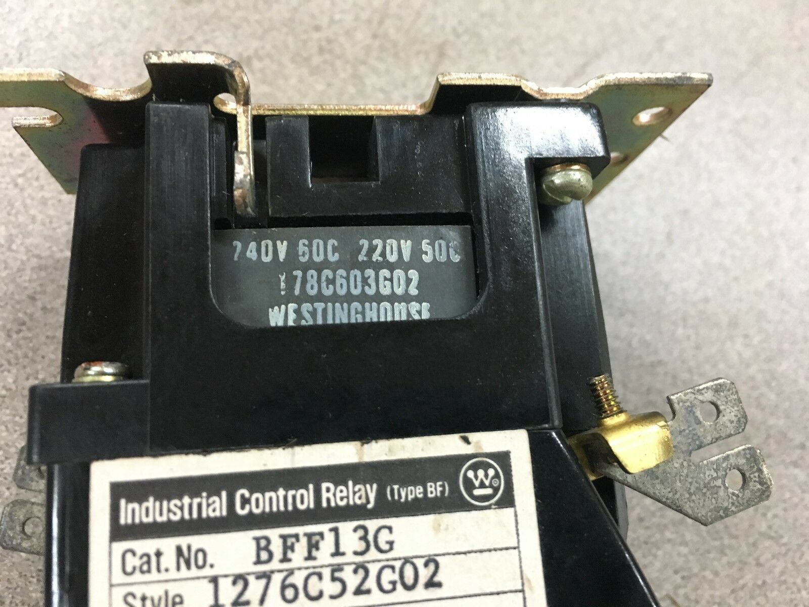 NEW WESTINGHOUSE INDUSTRIAL CONTROL RELAY BFF13G STYLE 1276C52G02