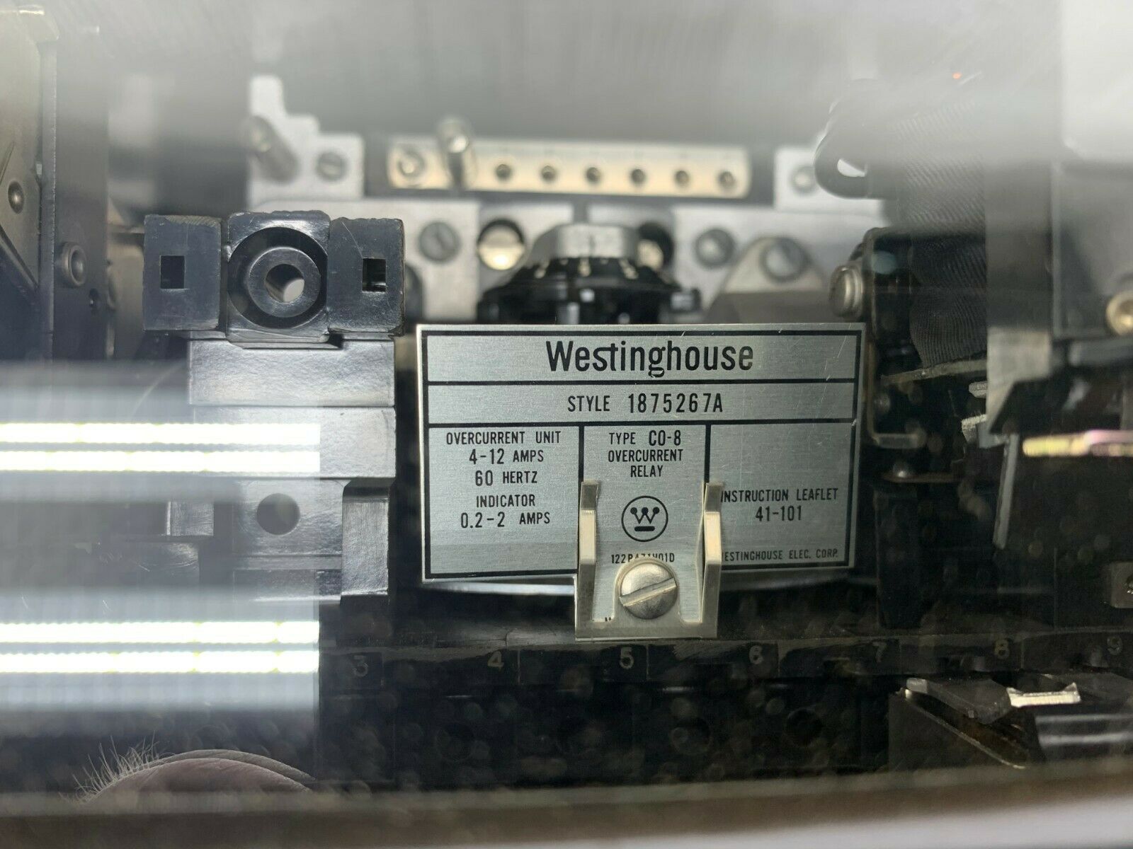NEW WESTINGHOUSE TYPE C0-8 OVERCURRENT RELAY 1875267A