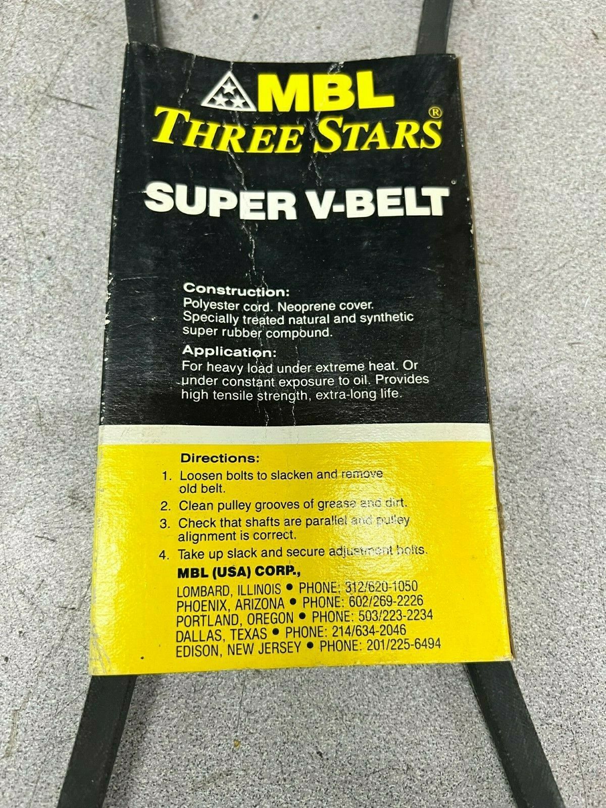 NEW NO BOX MBL BELT 4L510