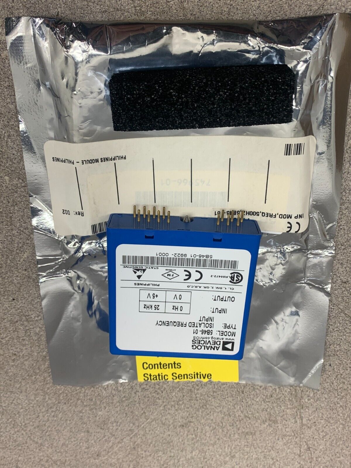 NEW NO BOX ANALOG DEVICES ISOLATED FREQUENCY INPUT MODULE 5B46-01