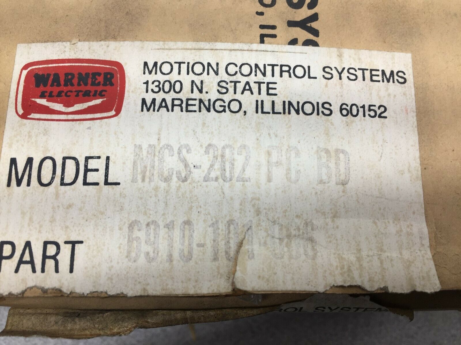 NEW IN BOX WARNER ELECTRIC PC CIRCUIT BOARD 6910-101-006 / MCS-202 PC BD