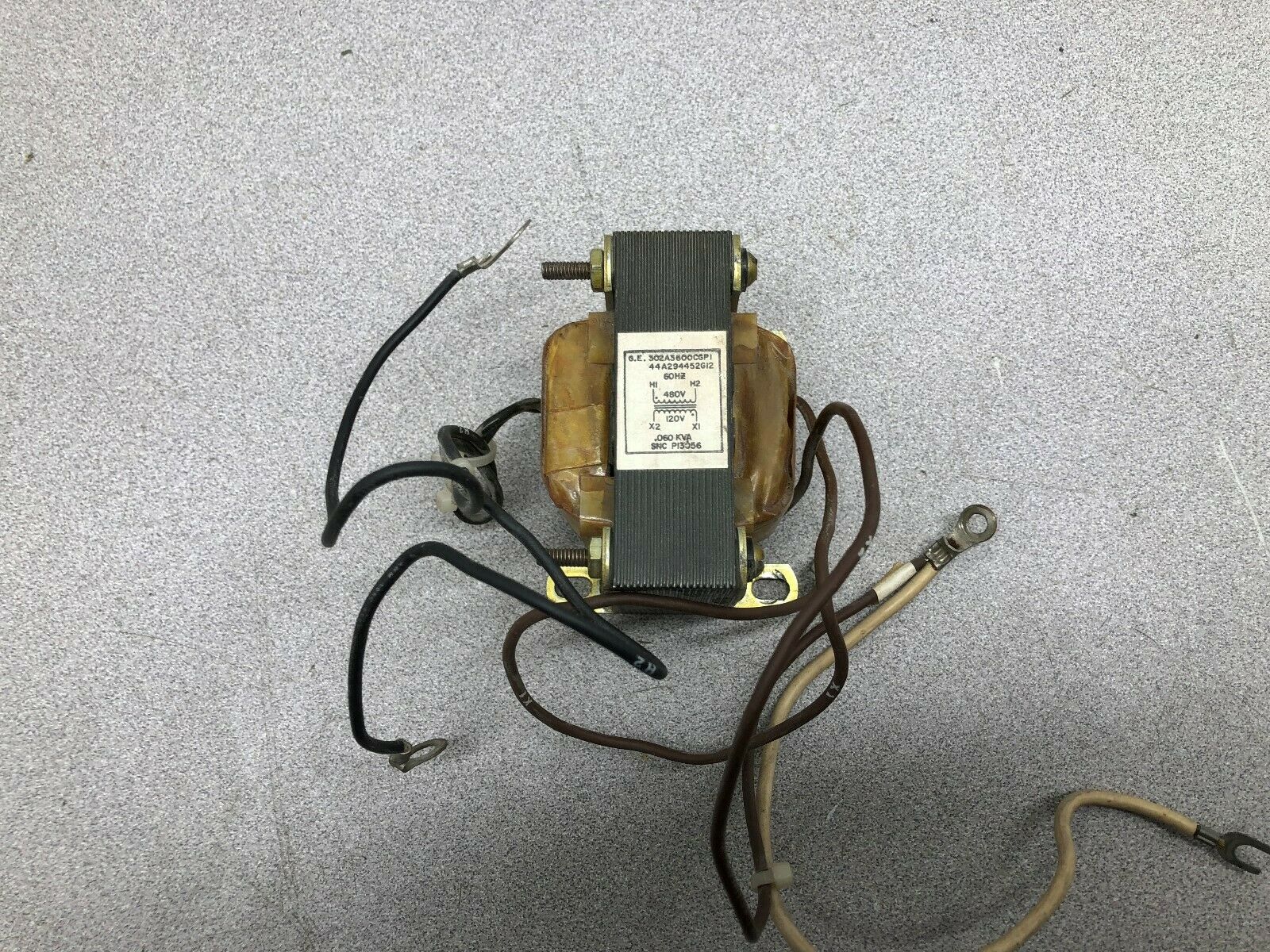 USED GE .060 KVA 480 VAC PRI 120 VAC SEC TRANSFORMER 44A294452G12