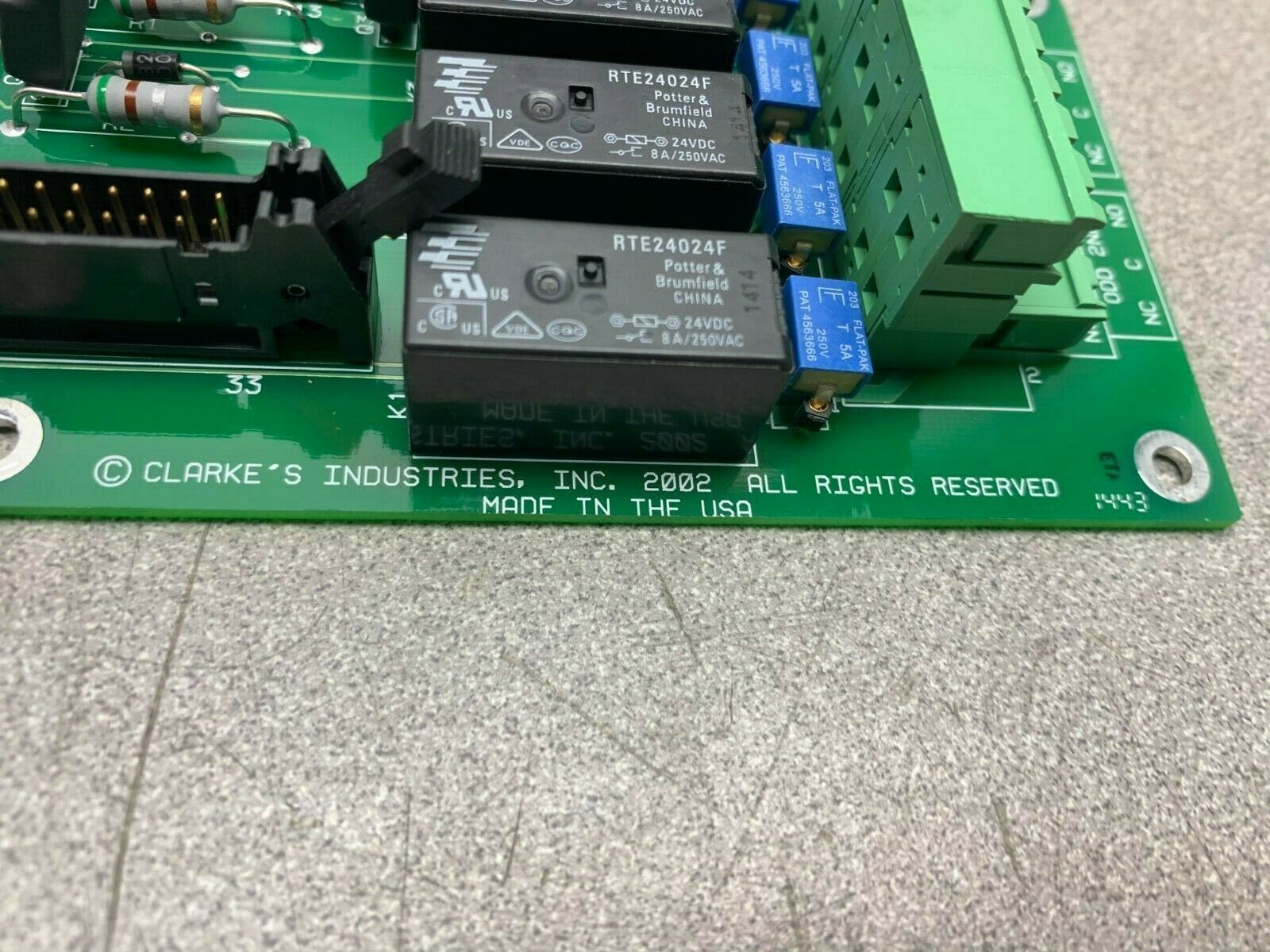 NEW NO BOX CLARKE'S INDUSTRIES CIRCUIT BOARD 7005-00300 REV.1.1