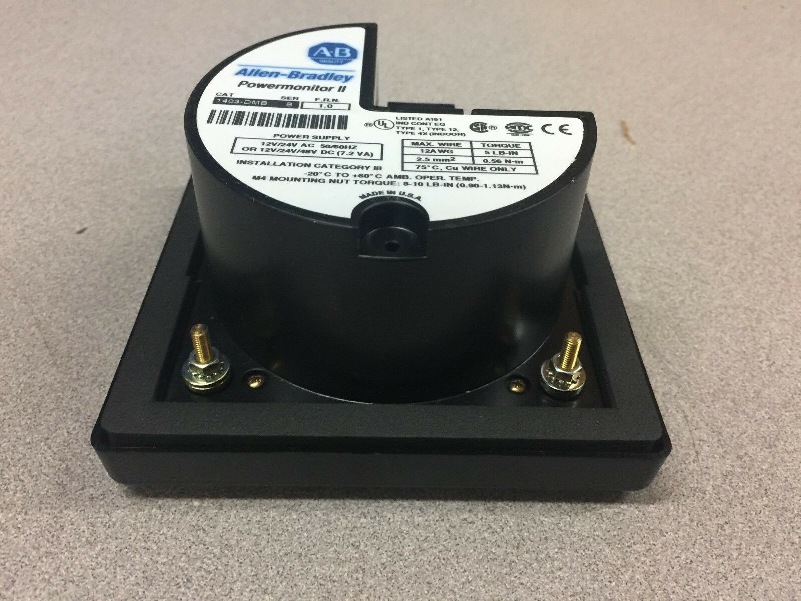 NEW NO BOX ALLEN BRADLEY POWERMONITOR II 1403-DMB SER B