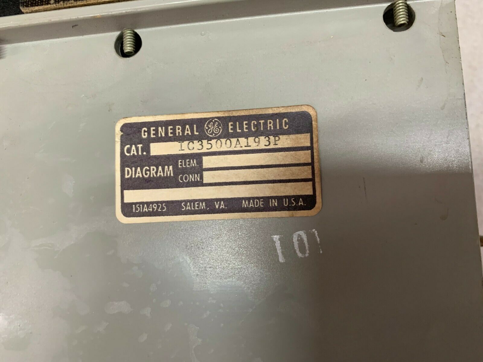 NEW NO BOX GENERAL ELECTRIC PART IC3500A193P