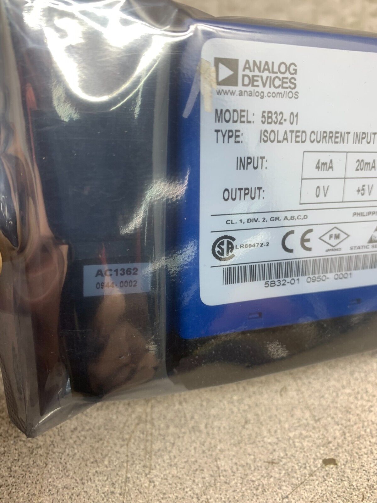 NEW NO BOX ANALOG DEVICES ISOLATED CURRENT INPUT MODULE 5B32-01