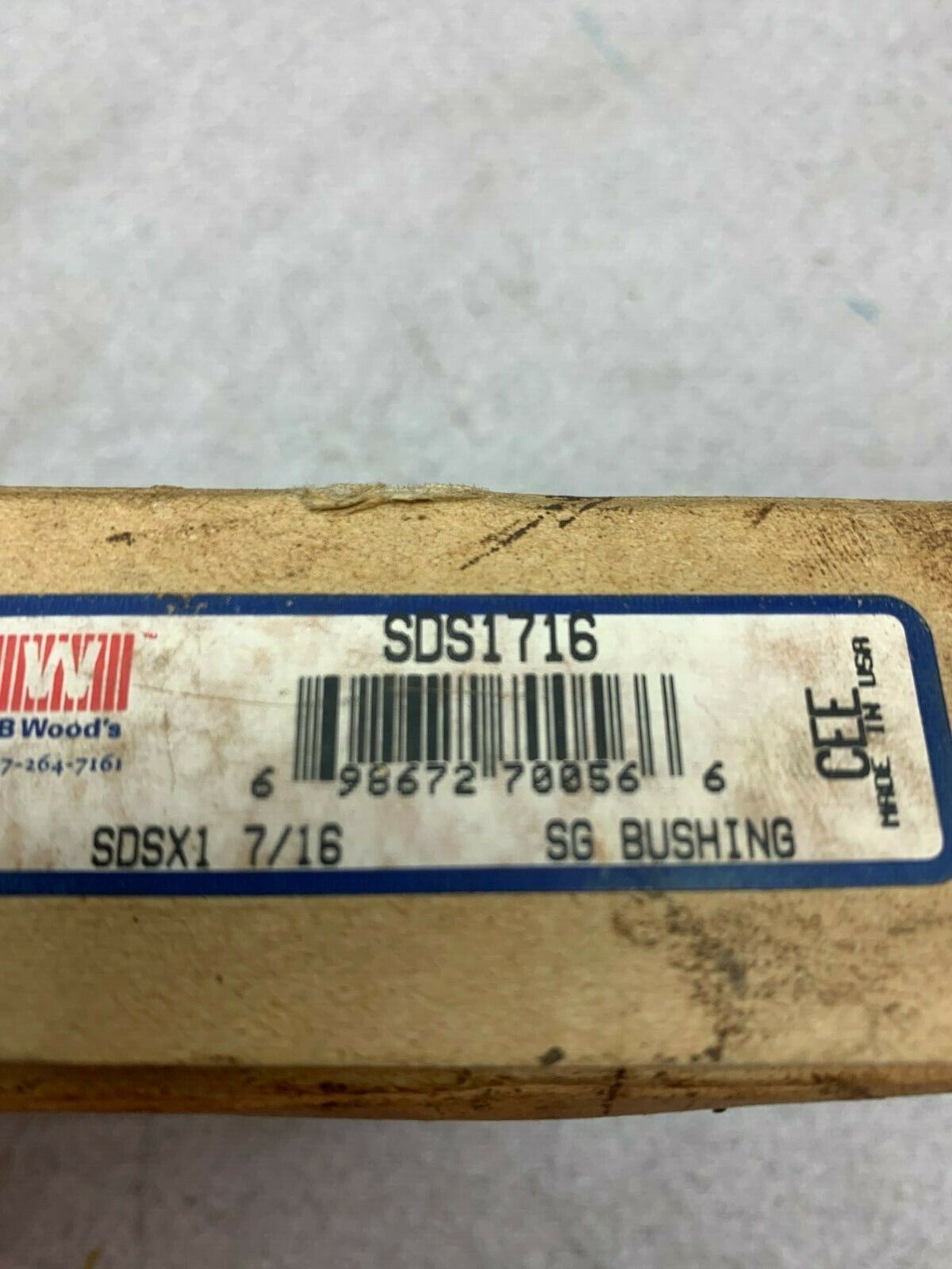 NEW IN BOX TB WOODS SG BUSHING SDS1716